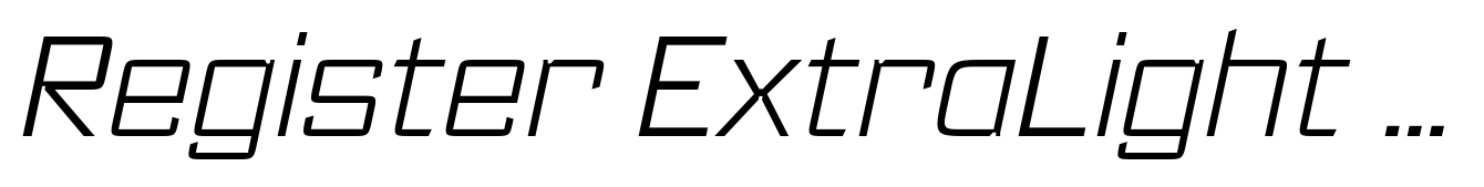 Register ExtraLight Italic